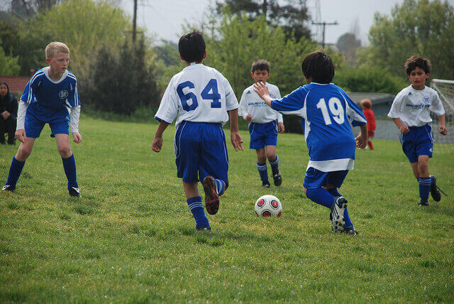 kids playing soccer