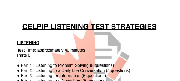 CELPIP Listening Sample